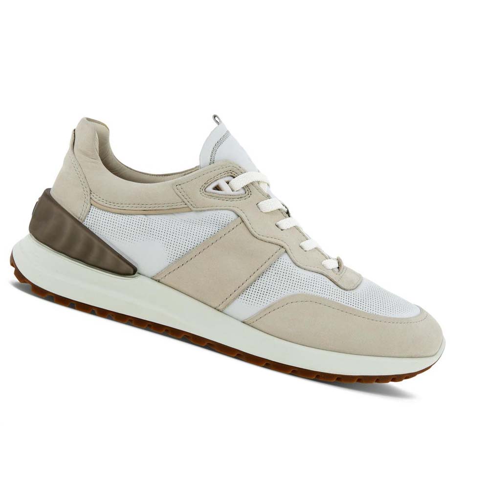 Tenis Ecco Astir Retro Hombre Beige Blancos | México 321RVD