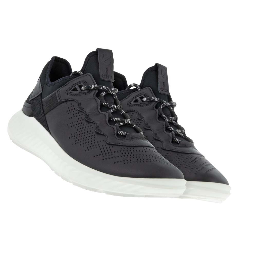 Tenis Ecco Ath-1fm Hombre Negros Blancos | México 320TCE