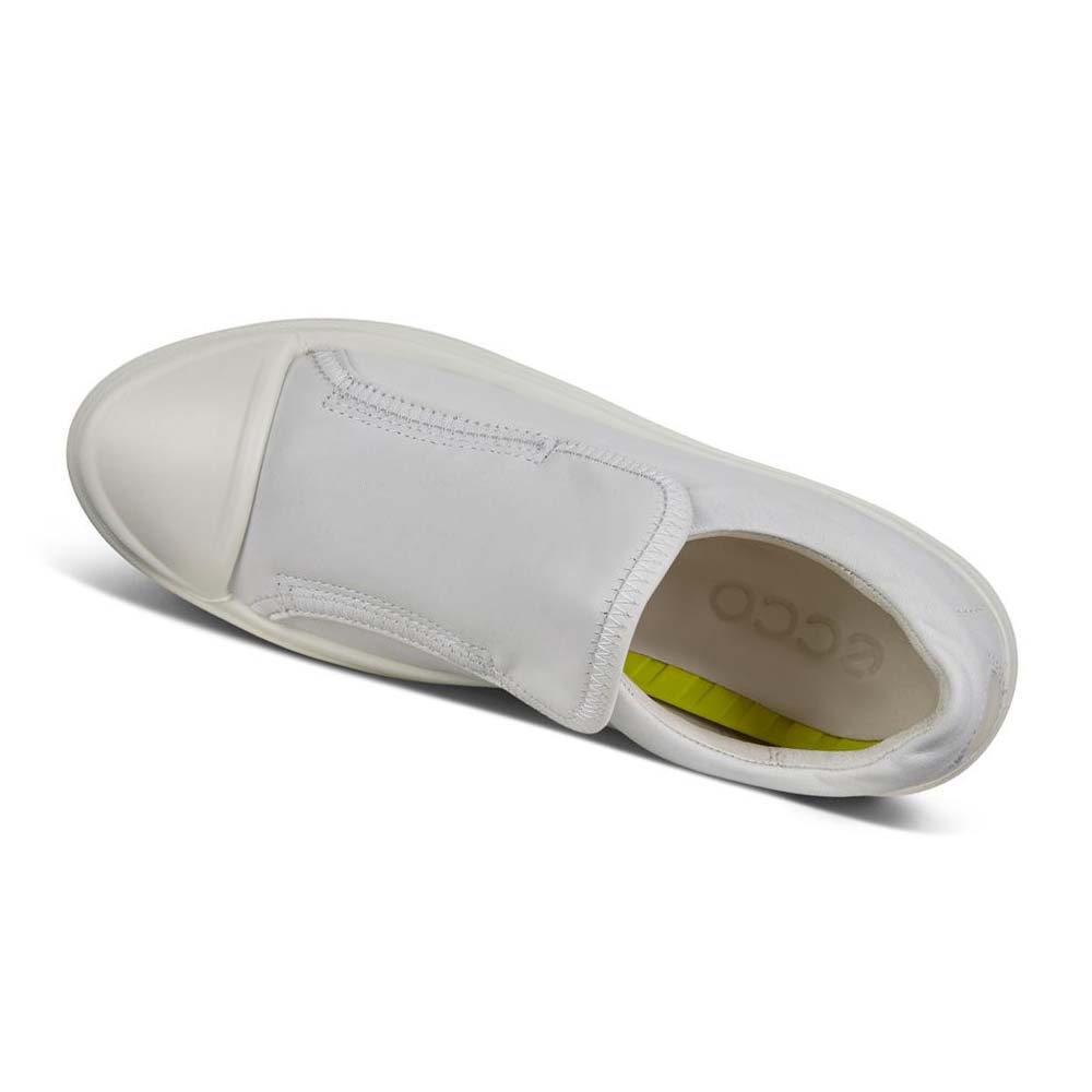 Tenis Ecco Flexure T-cap Slip-on Mujer Blancos | México 659RVD