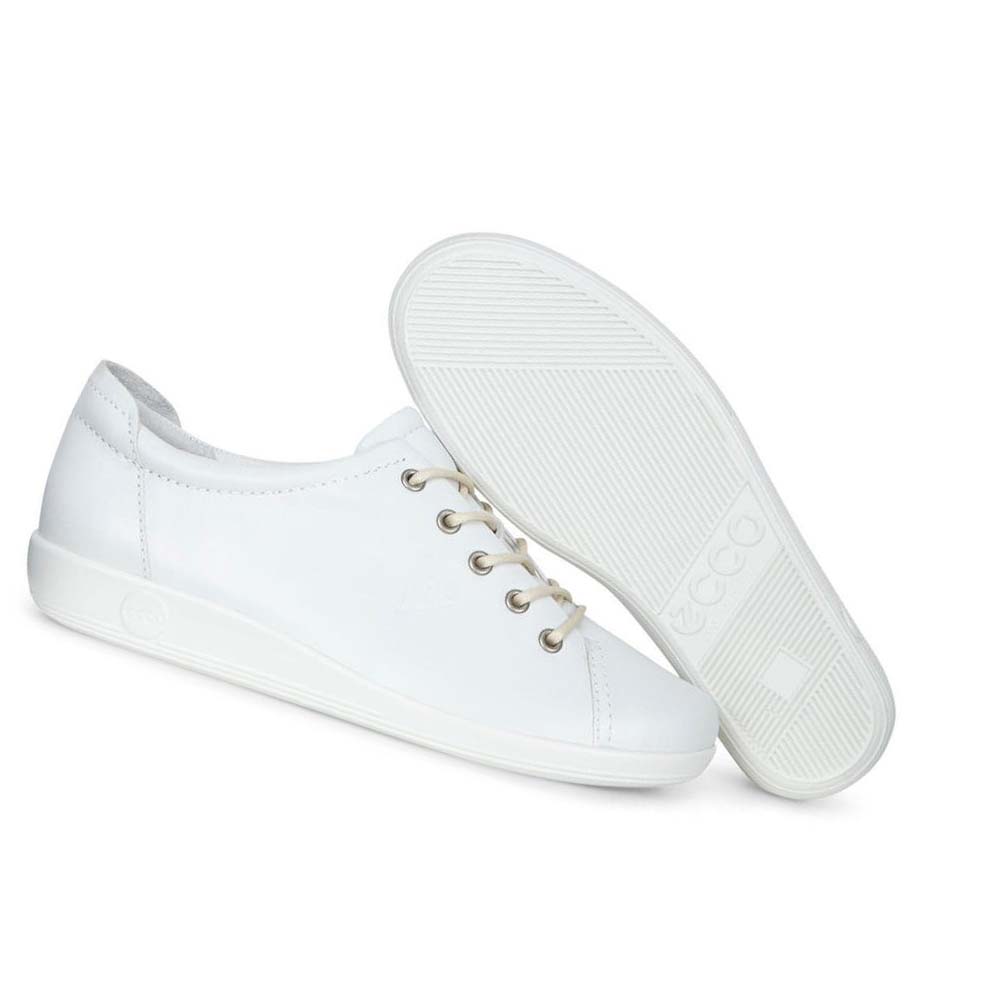 Tenis Ecco Soft 2.0 Tie Mujer Blancos | México 651SGL