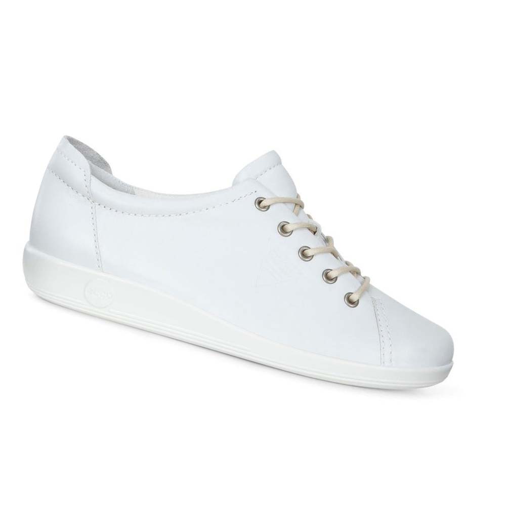 Tenis Ecco Soft 2.0 Tie Mujer Blancos | México 651SGL