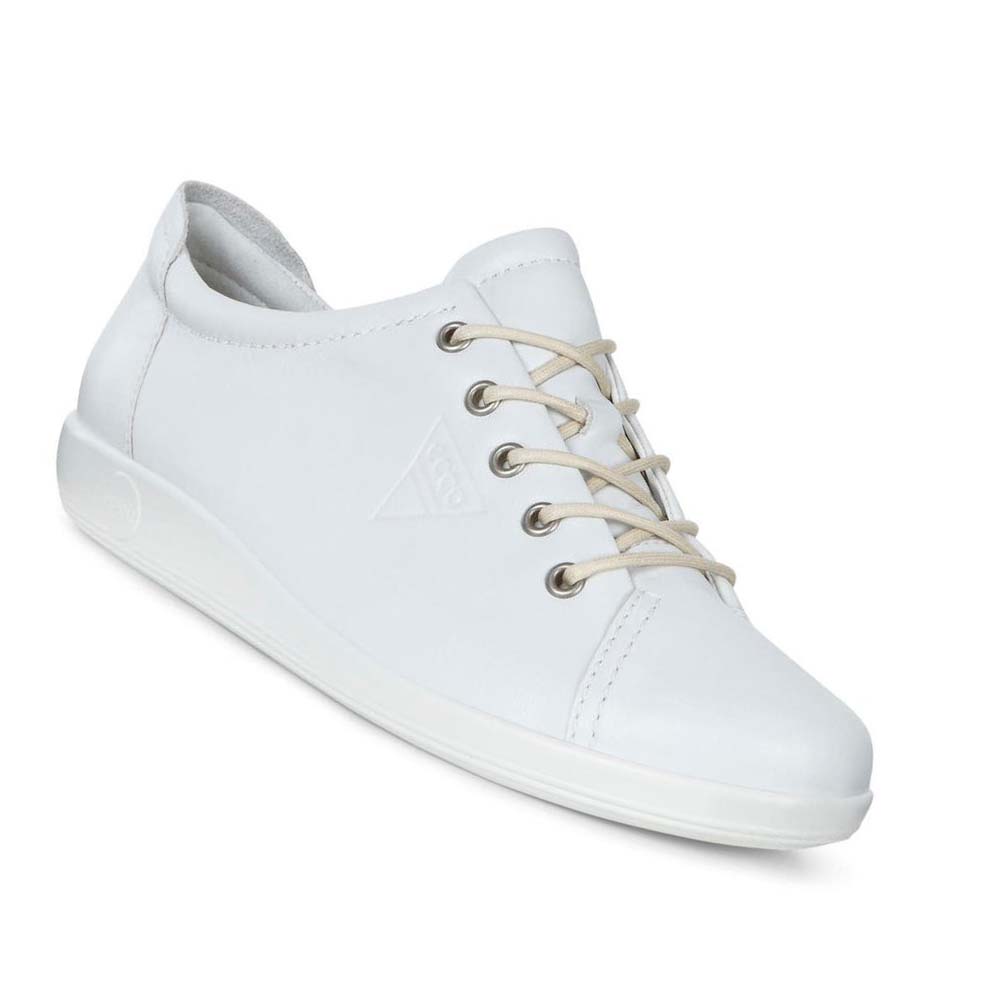 Tenis Ecco Soft 2.0 Tie Mujer Blancos | México 651SGL