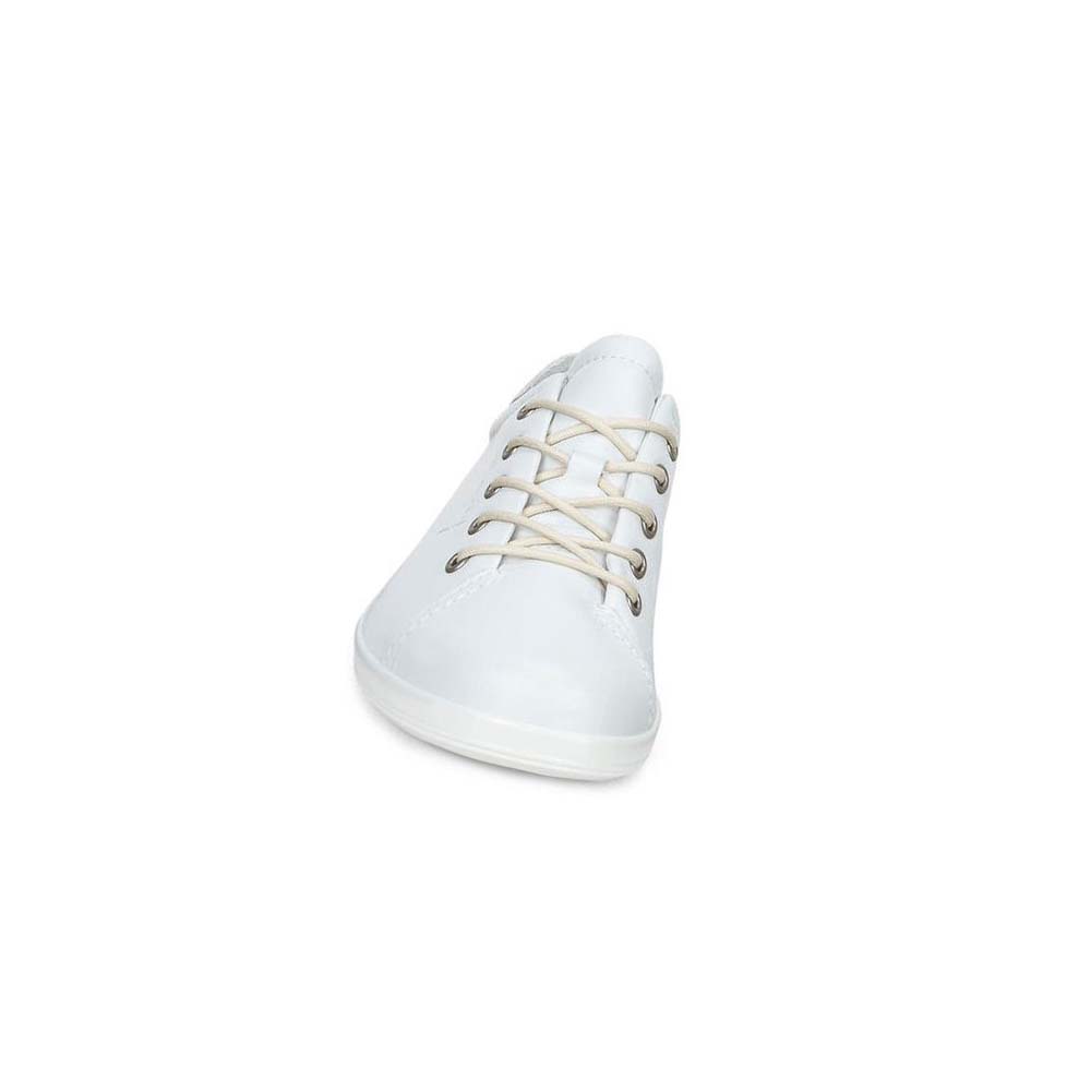 Tenis Ecco Soft 2.0 Tie Mujer Blancos | México 651SGL