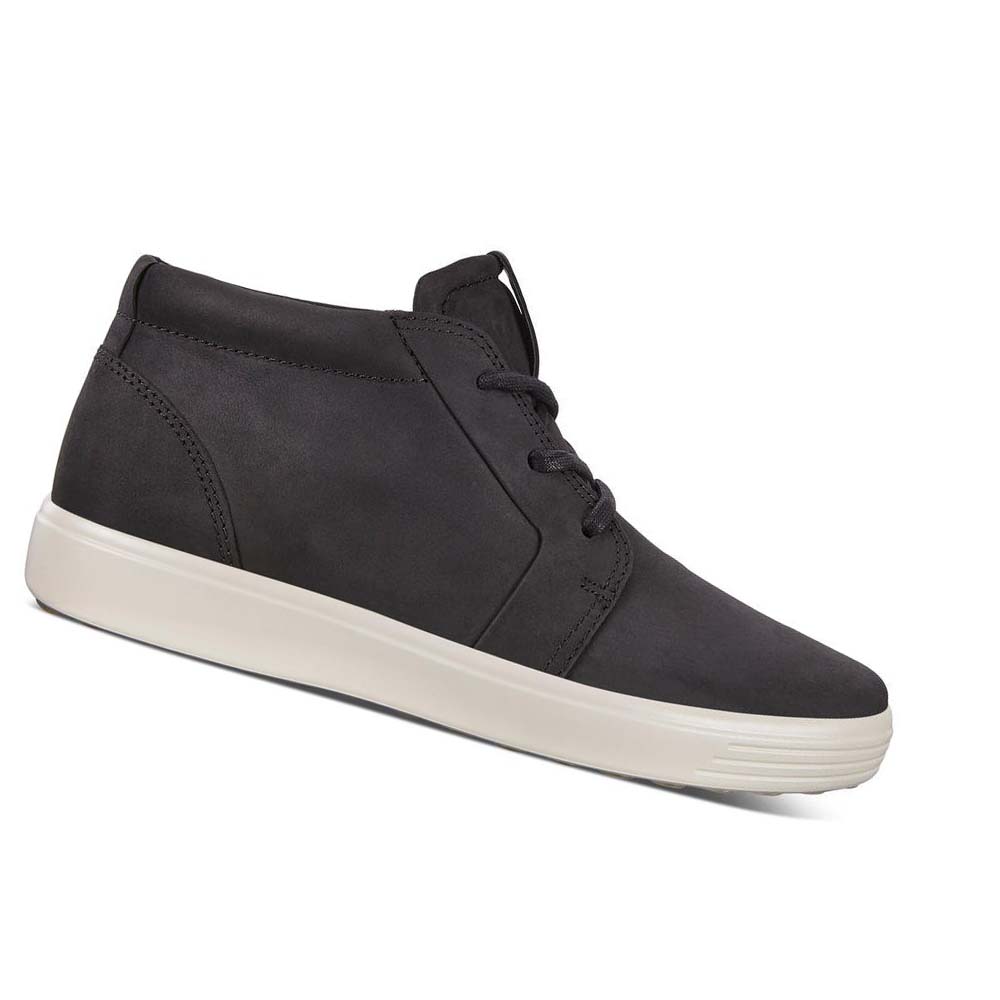 Tenis Ecco Soft 7 Ankle Hombre Negros | México 294TCE