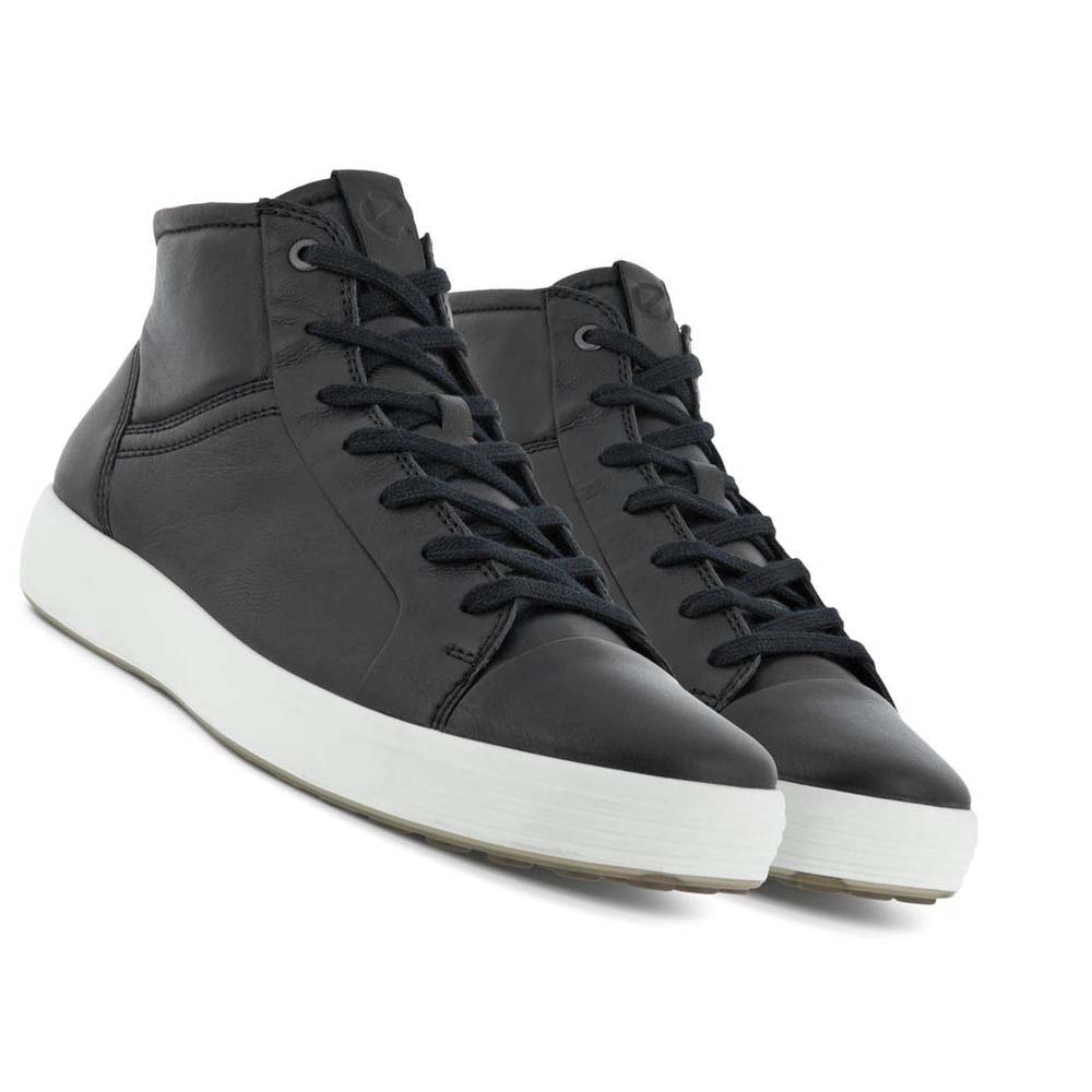 Tenis Ecco Soft 7 City Hi-top Hombre Negros | México 292UZG