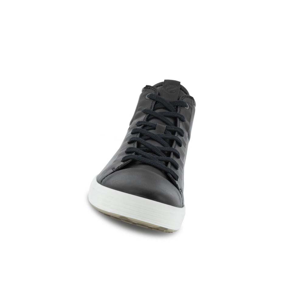 Tenis Ecco Soft 7 City Hi-top Hombre Negros | México 292UZG