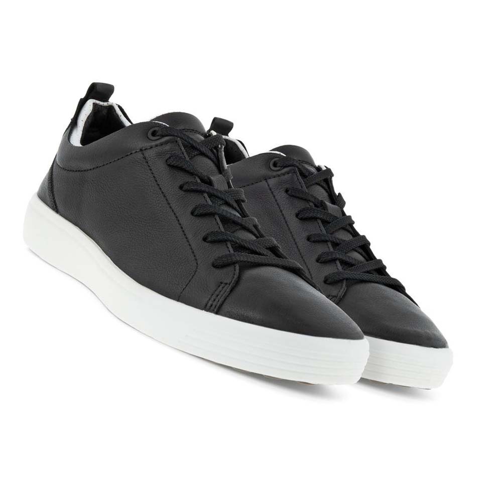 Tenis Ecco Soft 7 Craze Hombre Negros Blancos | México 291ILH