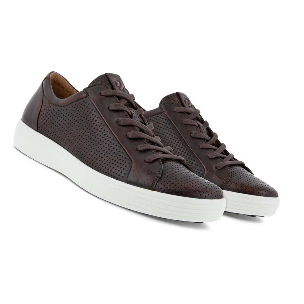 Tenis Ecco Soft 7 Laced Hombre Cafes | México 290OKI