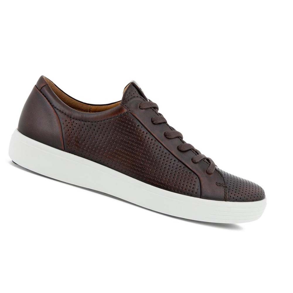 Tenis Ecco Soft 7 Laced Hombre Cafes | México 290OKI