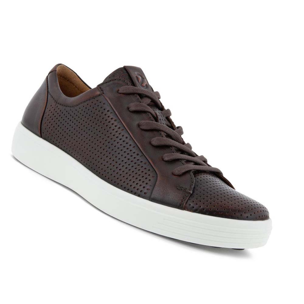 Tenis Ecco Soft 7 Laced Hombre Cafes | México 290OKI