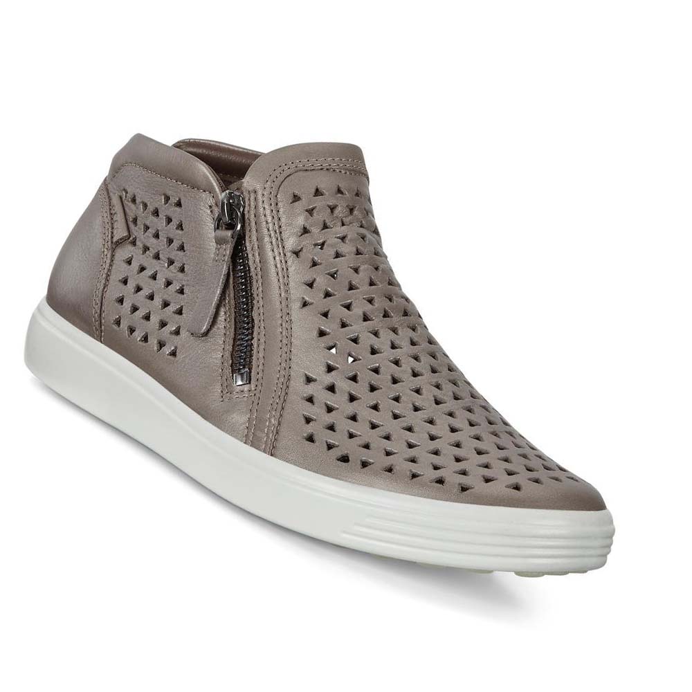 Tenis Ecco Soft 7 Mid-cut Mujer Grises | México 647HAP