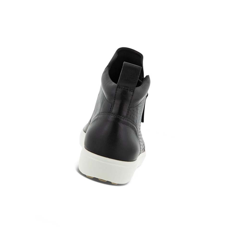 Tenis Ecco Soft 7 Perforated Ankle Mujer Negros | México 646JPQ