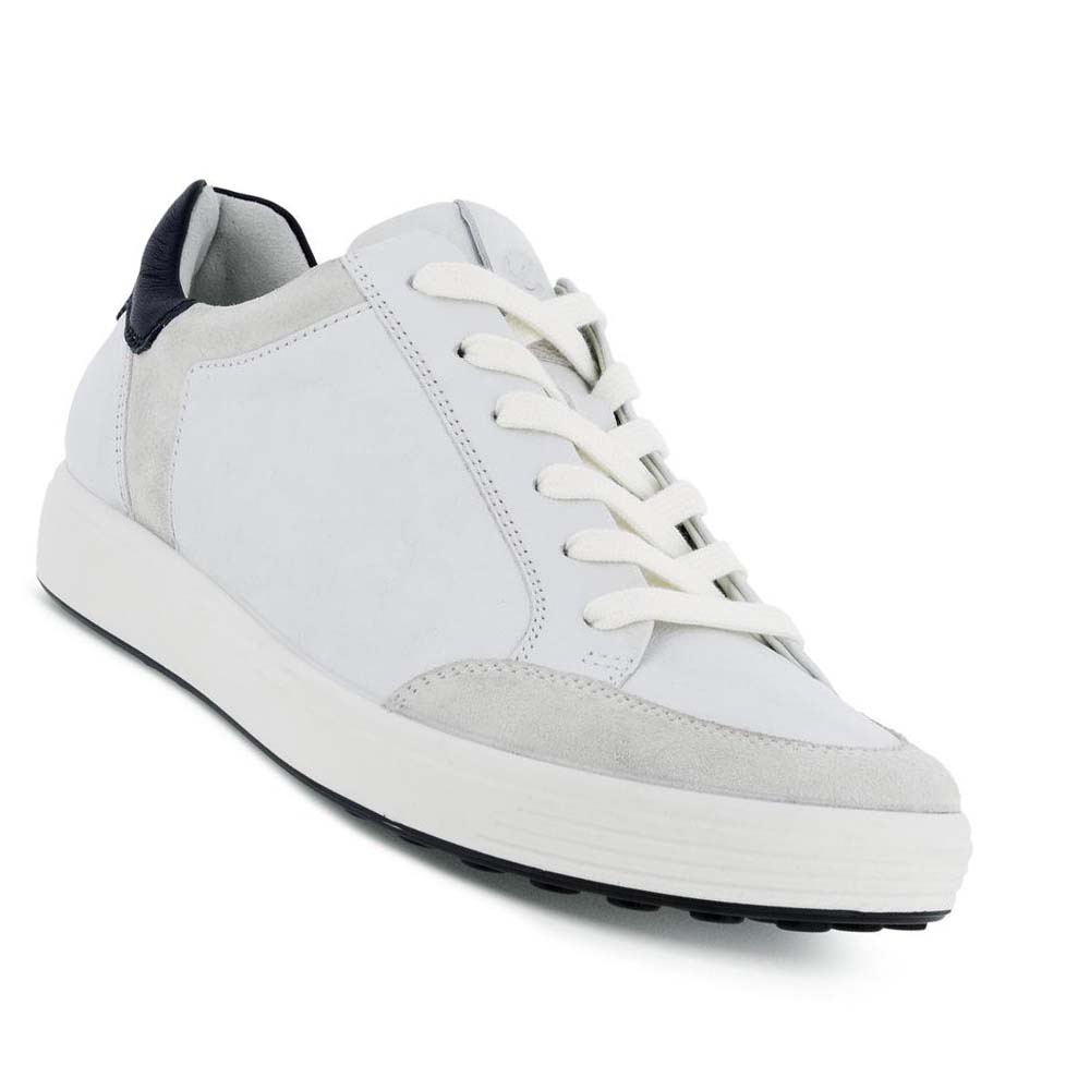 Tenis Ecco Soft 7 Retro Mujer Grises Blancos | México 644LIS