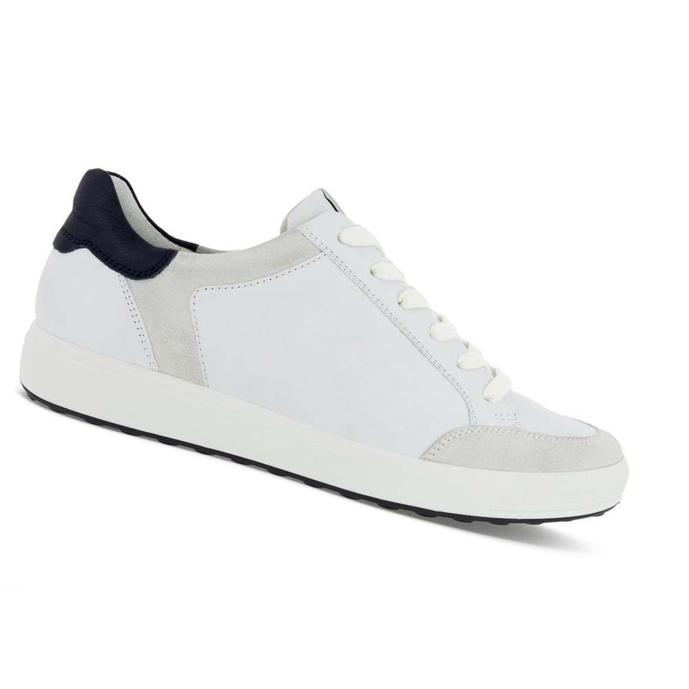 Tenis Ecco Soft 7 Retro Mujer Grises Blancos | México 644LIS