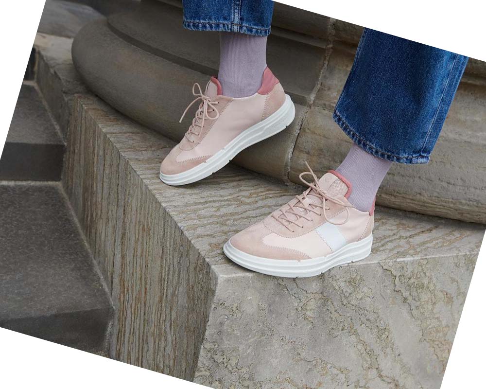 Tenis Ecco Soft X Retro-inspired Mujer Rosas Rosas Blancos | México 631YXF