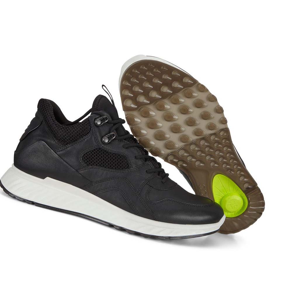 Tenis Ecco St.1 Ankle Hombre Negros | México 27SGL