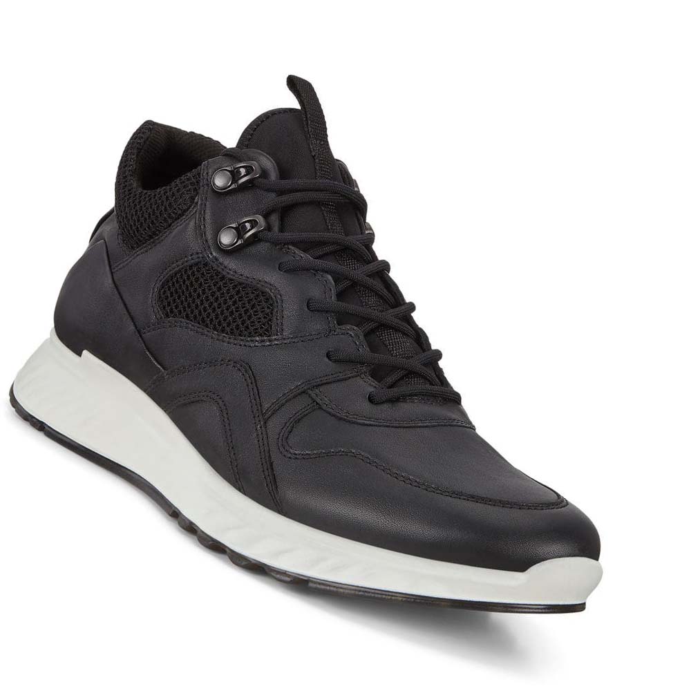 Tenis Ecco St.1 Ankle Hombre Negros | México 27SGL