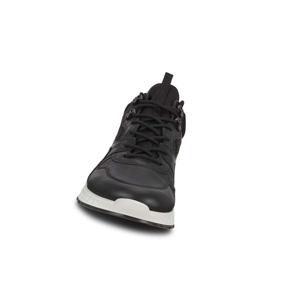 Tenis Ecco St.1 Ankle Hombre Negros | México 27SGL