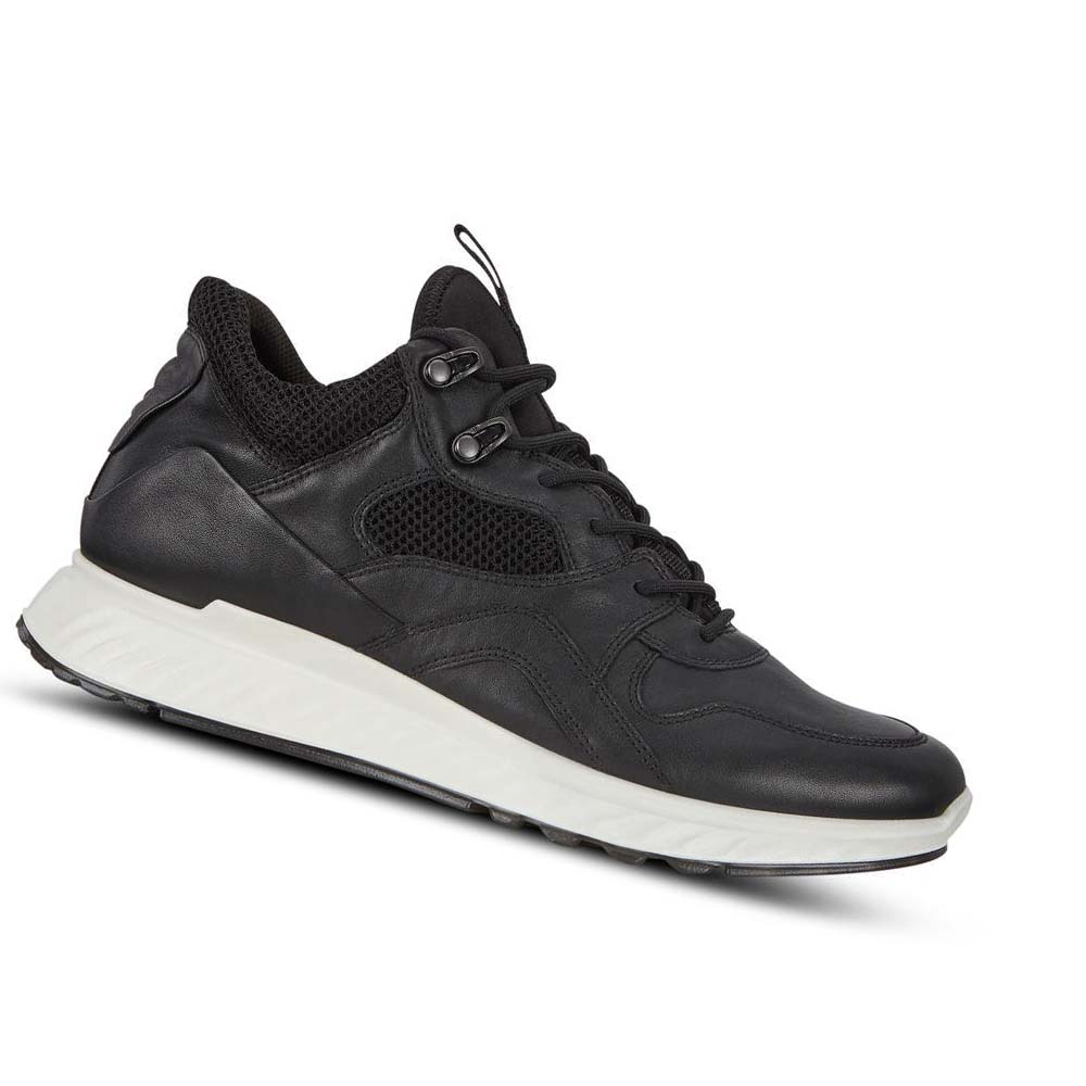 Tenis Ecco St.1 Ankle Hombre Negros | México 27SGL