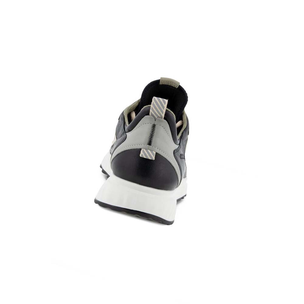 Tenis Ecco St.1 Laced Hombre Grises Negros | México 277CTV