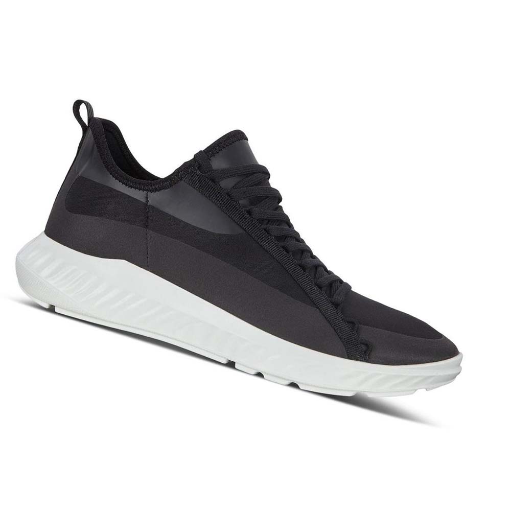 Tenis Ecco St.1 Lite Slip-on Hombre Negros Blancos | México 268TCE