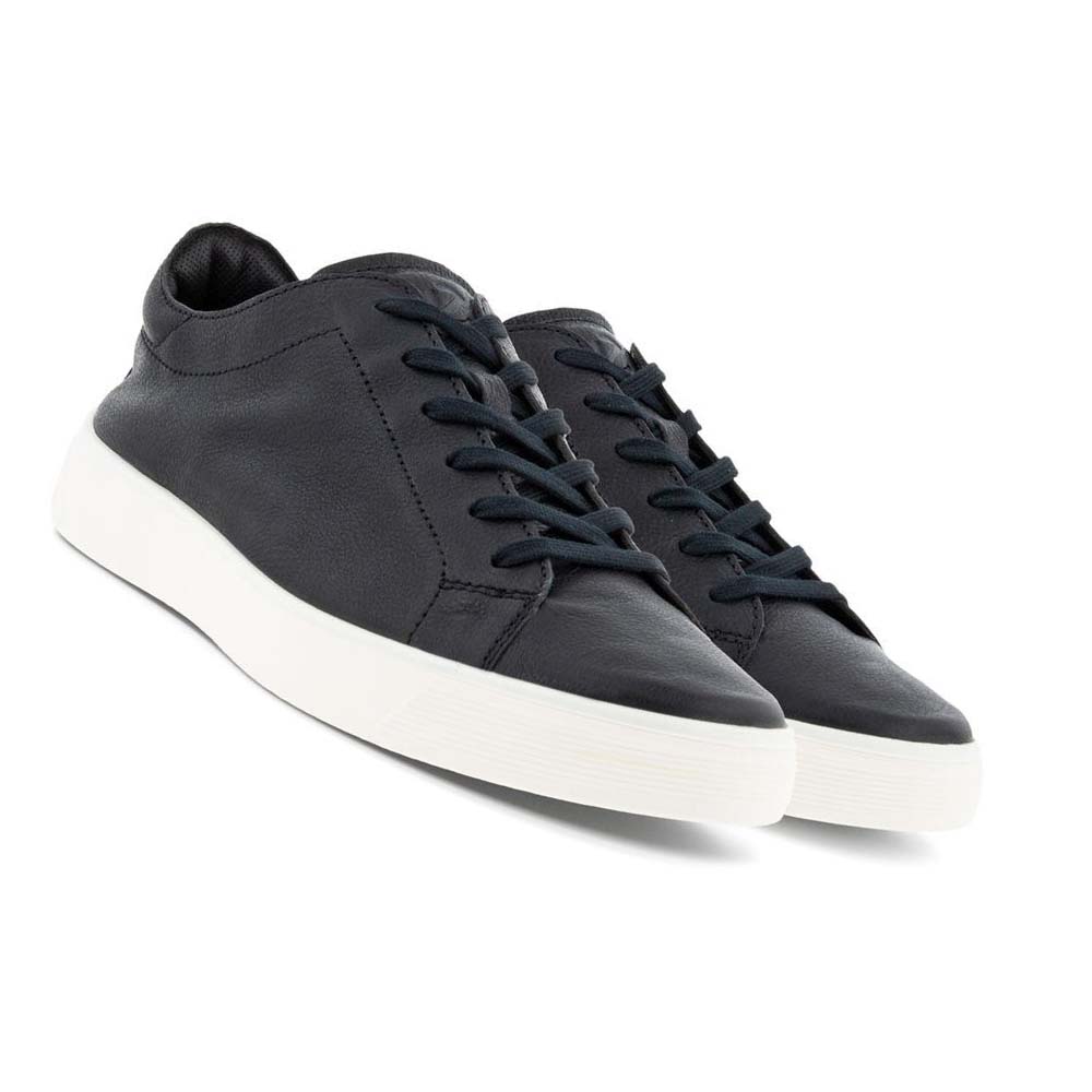 Tenis Ecco Street Tray Retro 2.0 Hombre Negros | México 25FDN