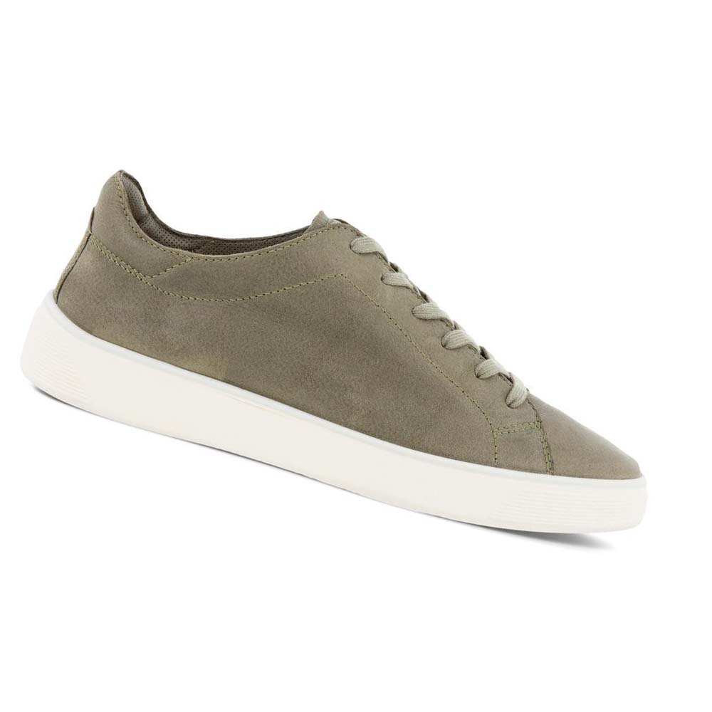 Tenis Ecco Street Tray Retro 2.0 Hombre Verde Oliva | México 260DFM