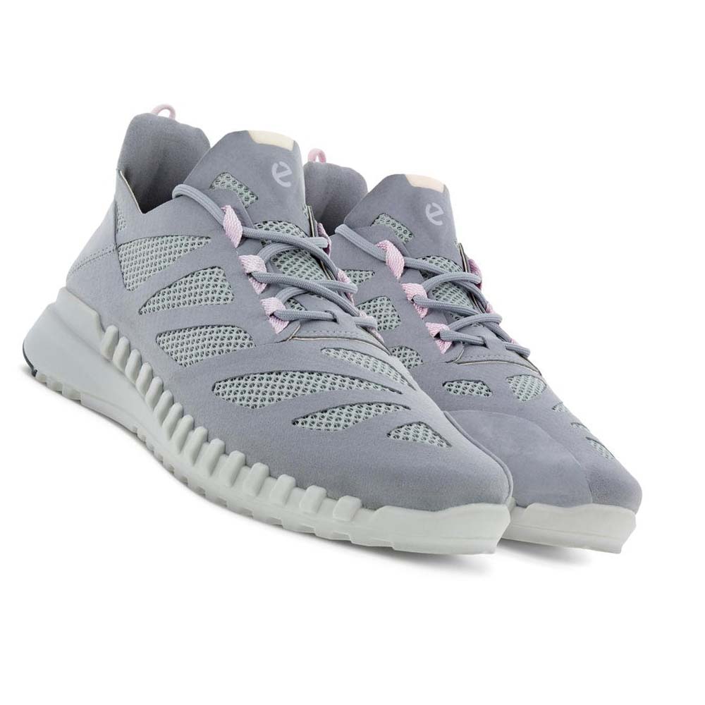 Tenis Ecco Zipflex Low Tex Mujer Plateados Grises | México 616XYU