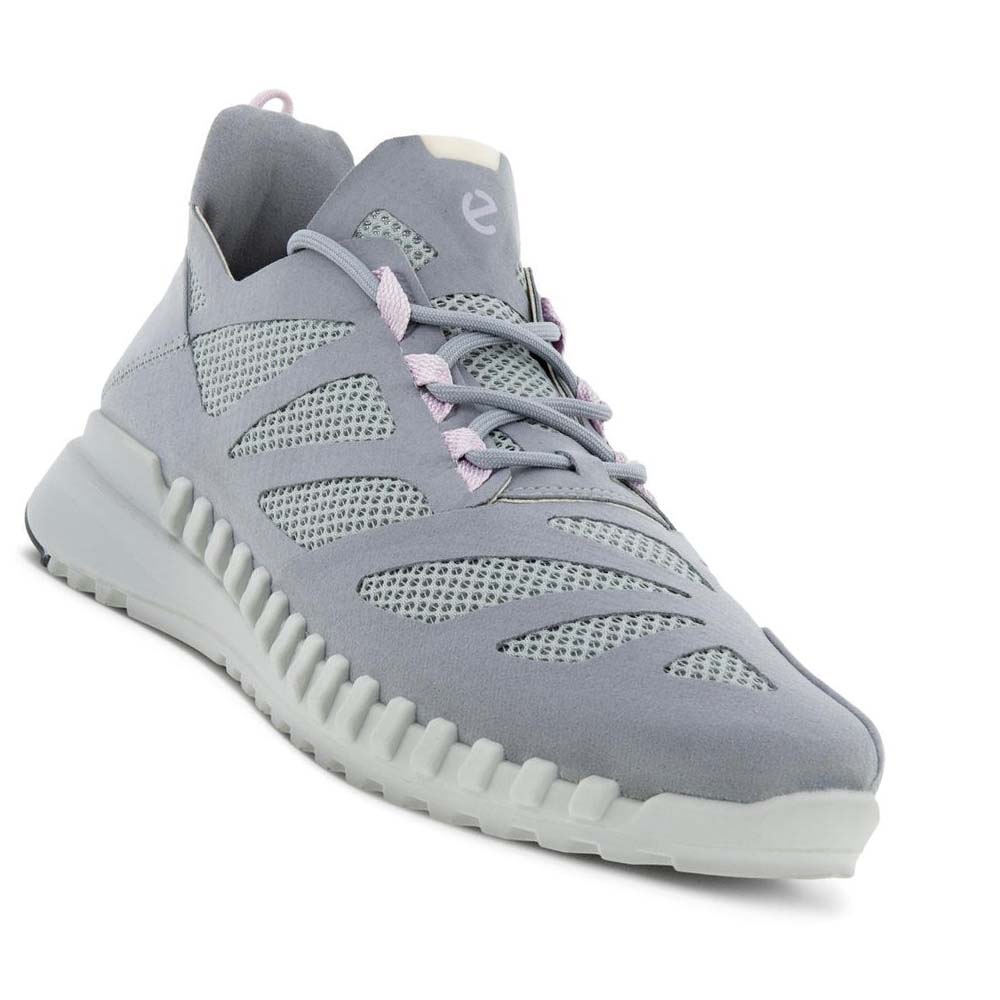 Tenis Ecco Zipflex Low Tex Mujer Plateados Grises | México 616XYU