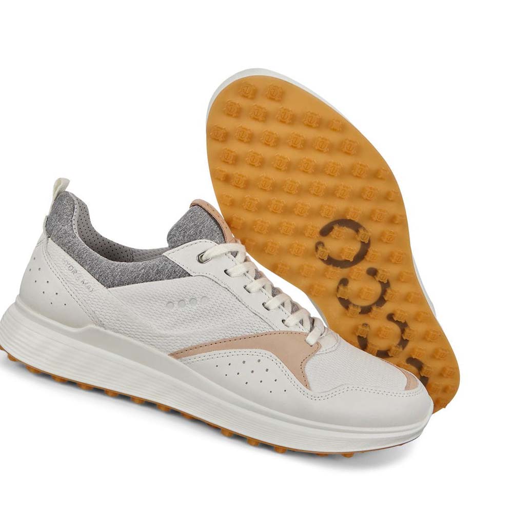 Tenis Golf Ecco Spikeless S-casual Hombre Blancos | México 358LIS