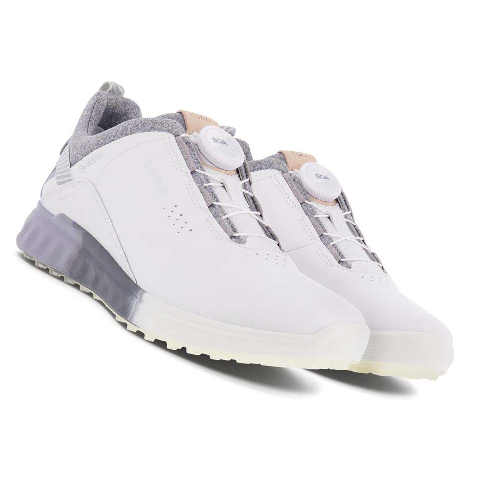 Tenis Golf Ecco S-three Boa Mujer Blancos Plateados | México 742NWY