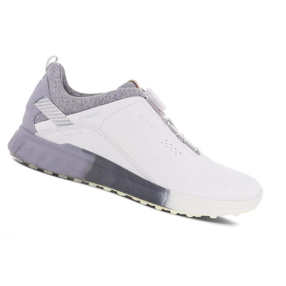 Tenis Golf Ecco S-three Boa Mujer Blancos Plateados | México 742NWY