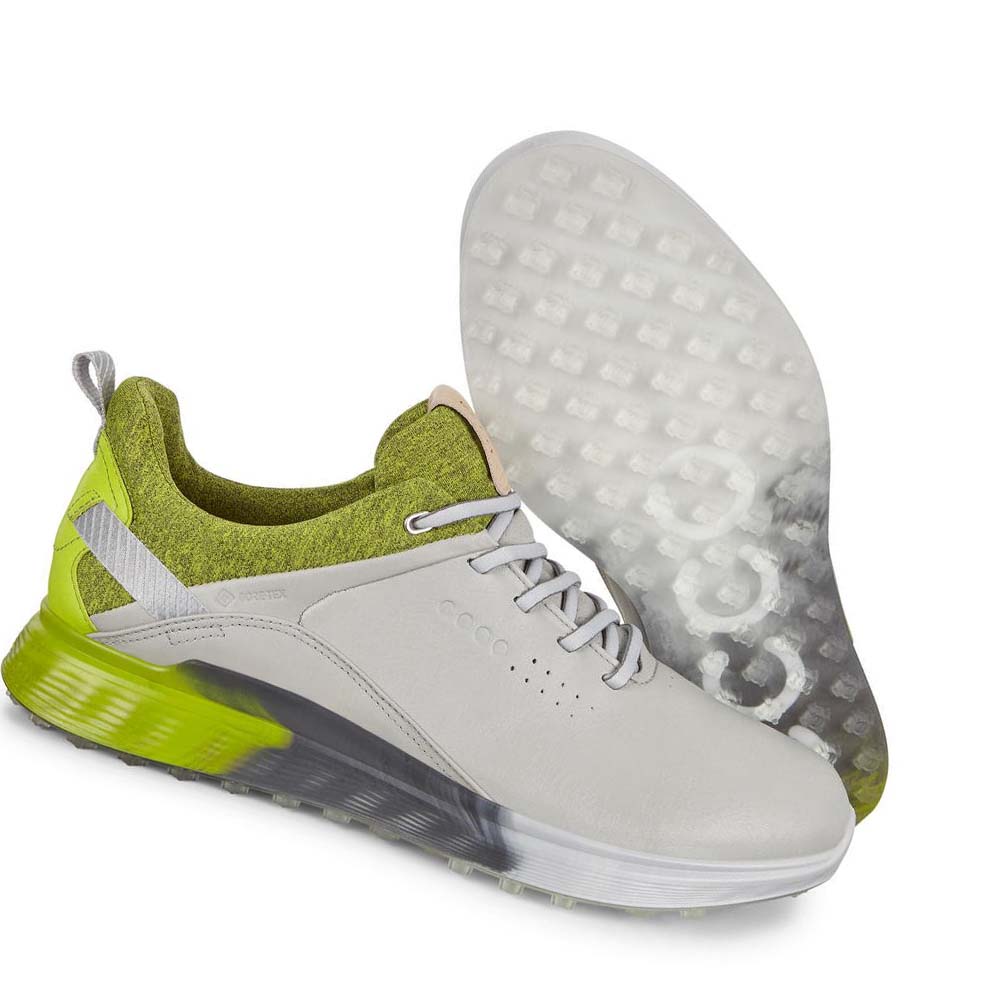 Tenis Golf Ecco S-three Spikeless Hombre Beige | México 359KOR