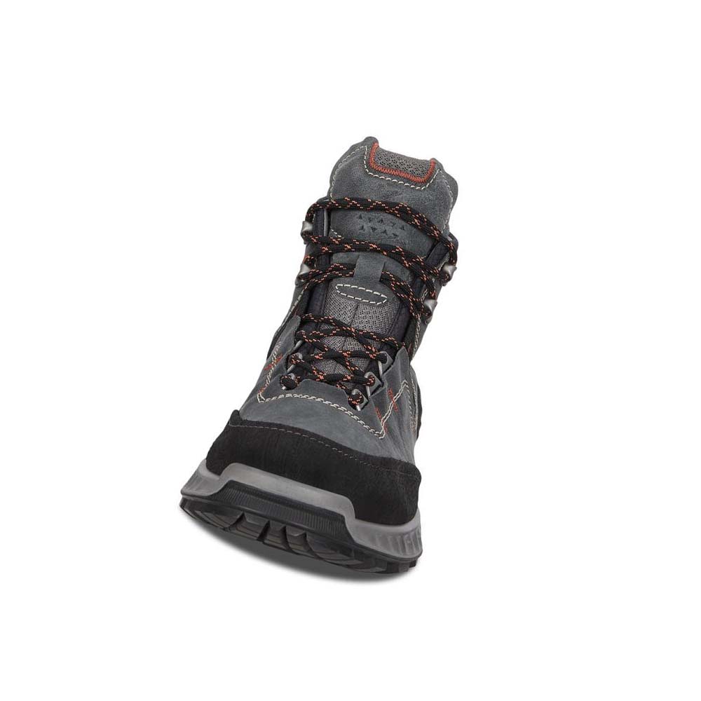 Tenis Trail & Senderismo Ecco Exohike Mid Gtx Hombre Grises Negros | México 351MQZ