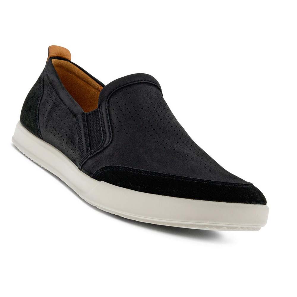 Zapatos Casual Ecco Collin 2.0 Retro Slip-on Hombre Negros | México 440GSO