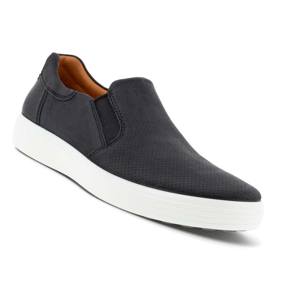 Zapatos Casual Ecco Soft 7 Slip-on Hombre Negros Grises | México 425RVD