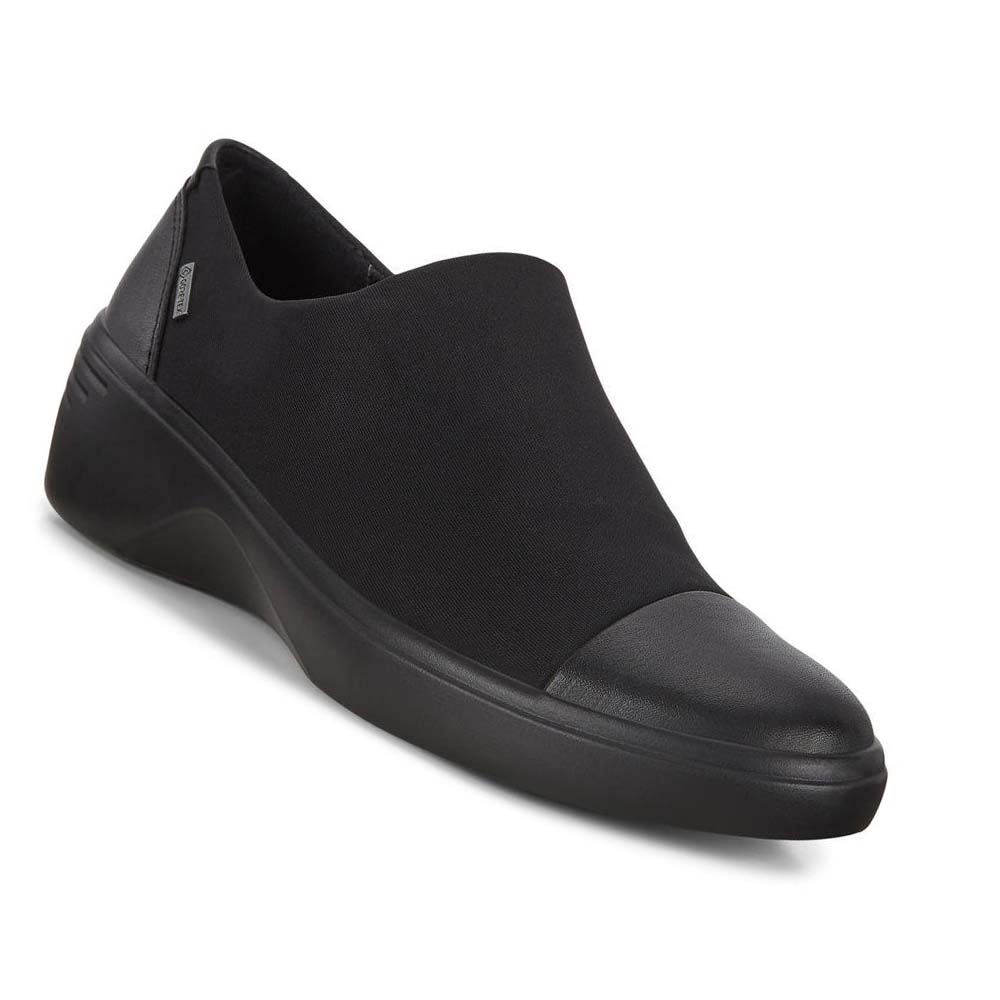 Zapatos Casual Ecco Soft 7 Wedge Gtx Slip On Mujer Negros | México 787YXF