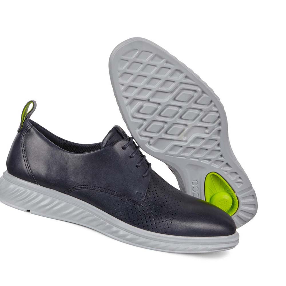 Zapatos Casual Ecco St.1 Hybrid Lite Plain-toe Derby Hombre Azules | México 415FDN