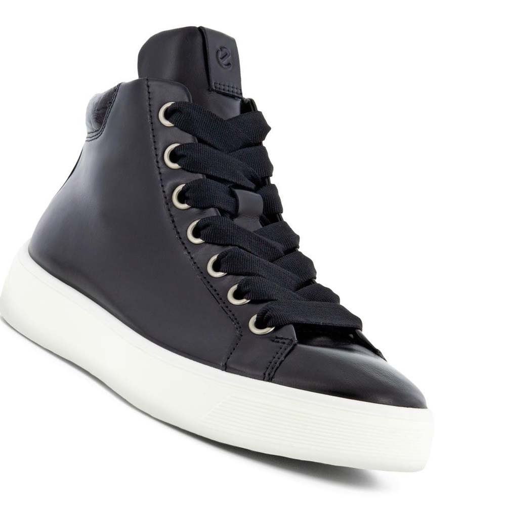 Zapatos Casual Ecco Stret Tray Mid-cutie Mujer Negros | México 775KOR