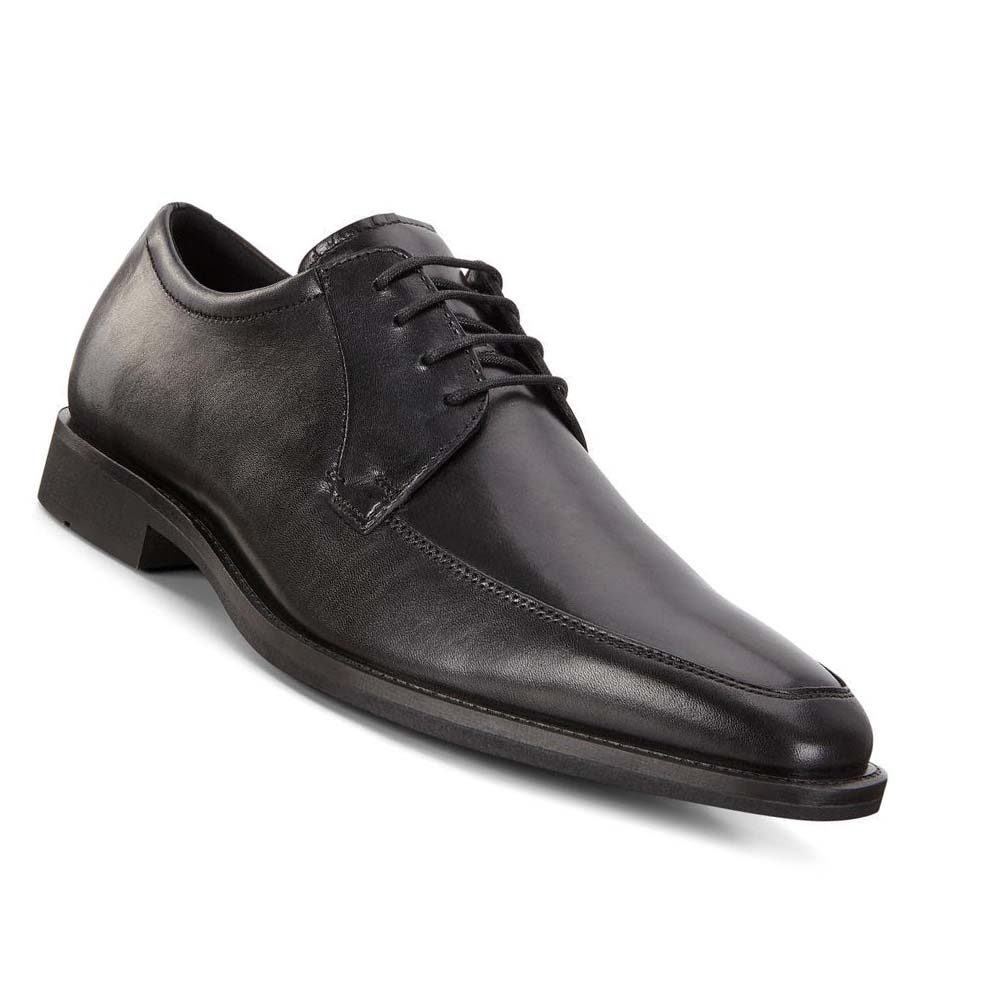 Zapatos de Vestir Ecco Calcan Apron Toe Tie Hombre Negros | México 405BEX