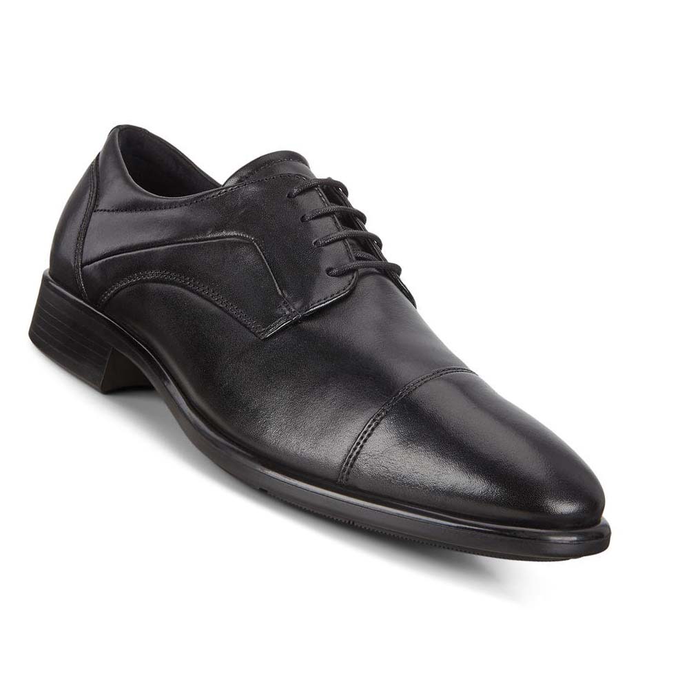 Zapatos de Vestir Ecco Citytray Cap Toe Hombre Negros | México 401WNB