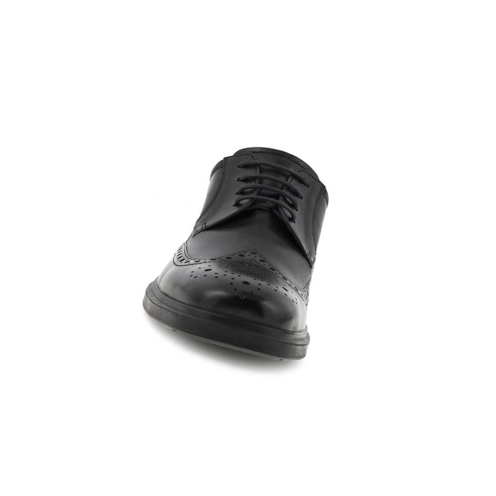 Zapatos de Vestir Ecco Helsinki 2.0 Wing Tip Tie Hombre Negros | México 394OKI