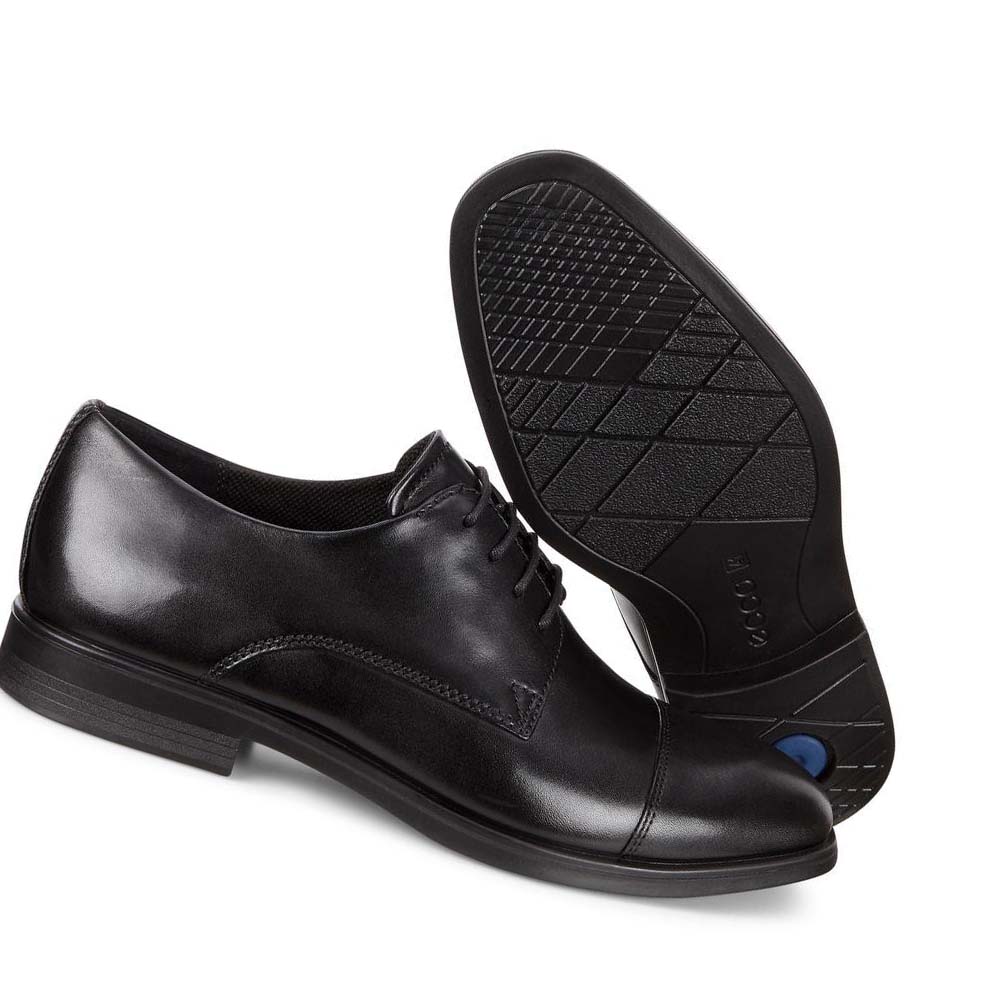 Zapatos de Vestir Ecco Melbourne Cap Toe Tie Hombre Negros | México 390DFM