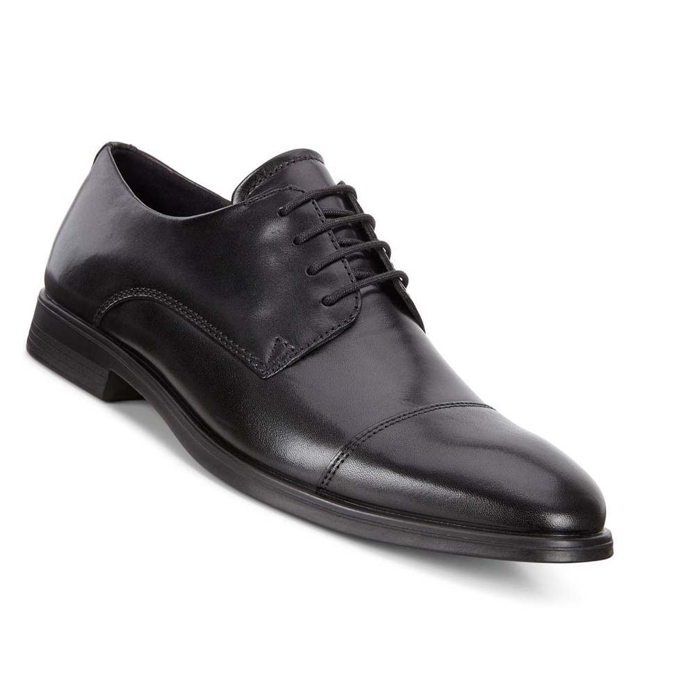 Zapatos de Vestir Ecco Melbourne Cap Toe Tie Hombre Negros | México 390DFM