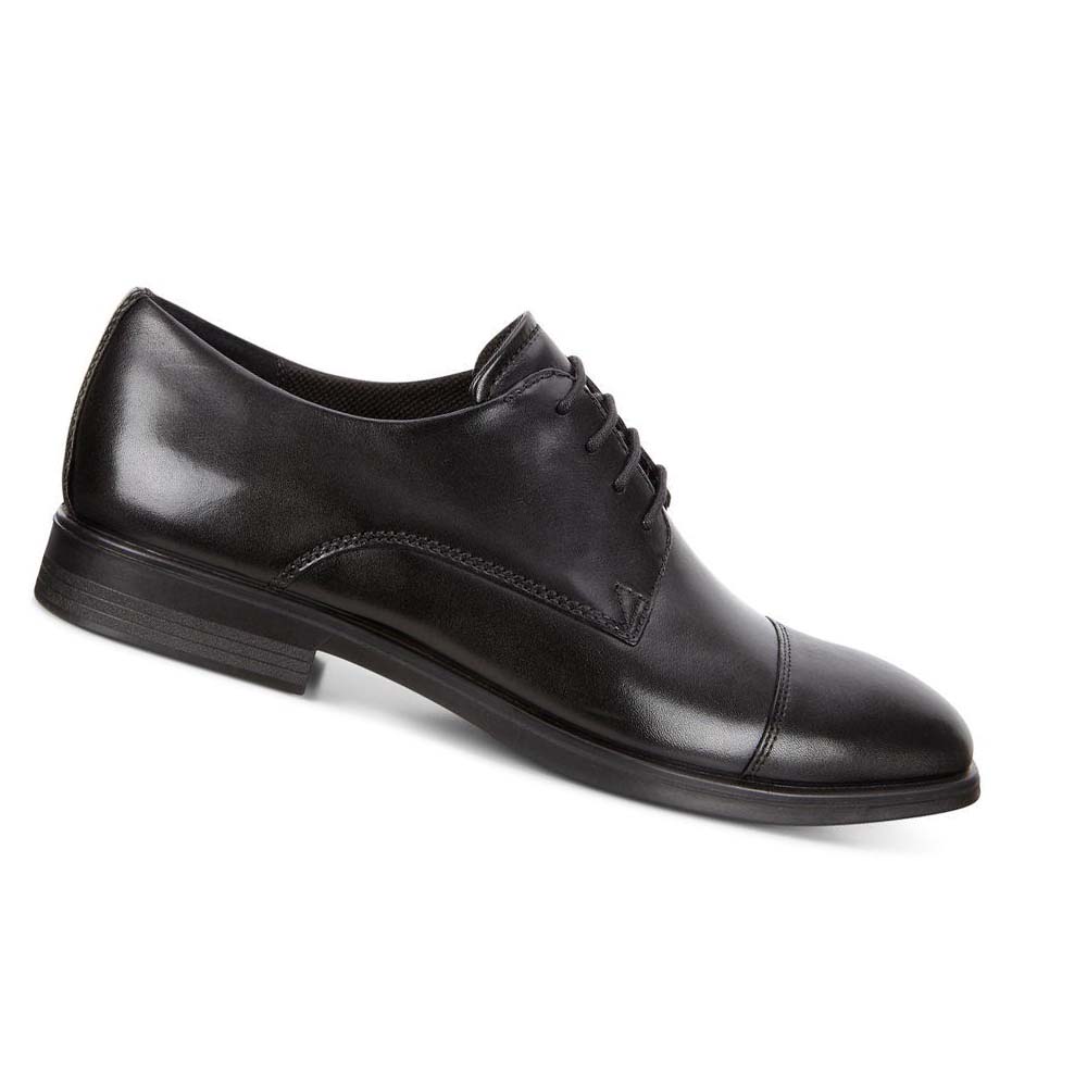 Zapatos de Vestir Ecco Melbourne Cap Toe Tie Hombre Negros | México 390DFM