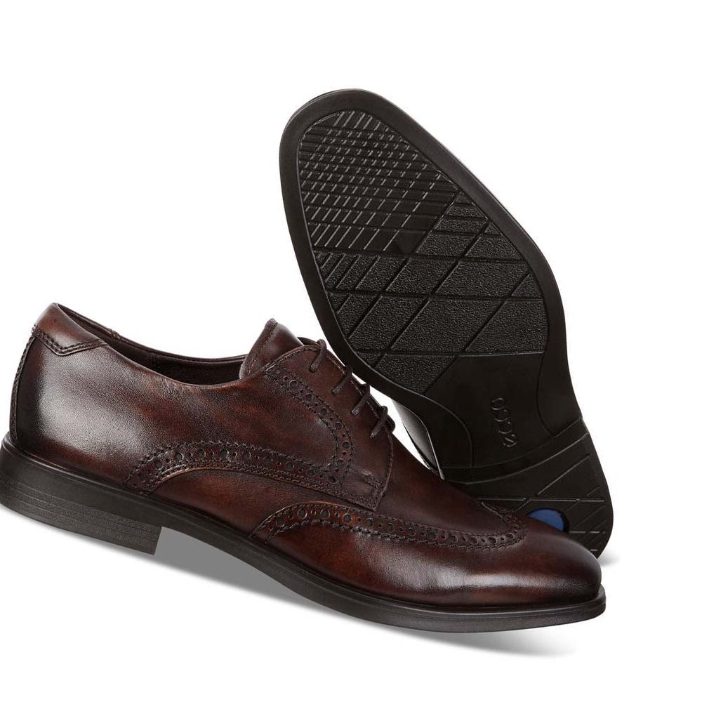 Zapatos de Vestir Ecco Melbourne Wingtip Tie Hombre Marrom | México 389FDN