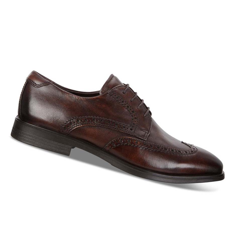 Zapatos de Vestir Ecco Melbourne Wingtip Tie Hombre Marrom | México 389FDN