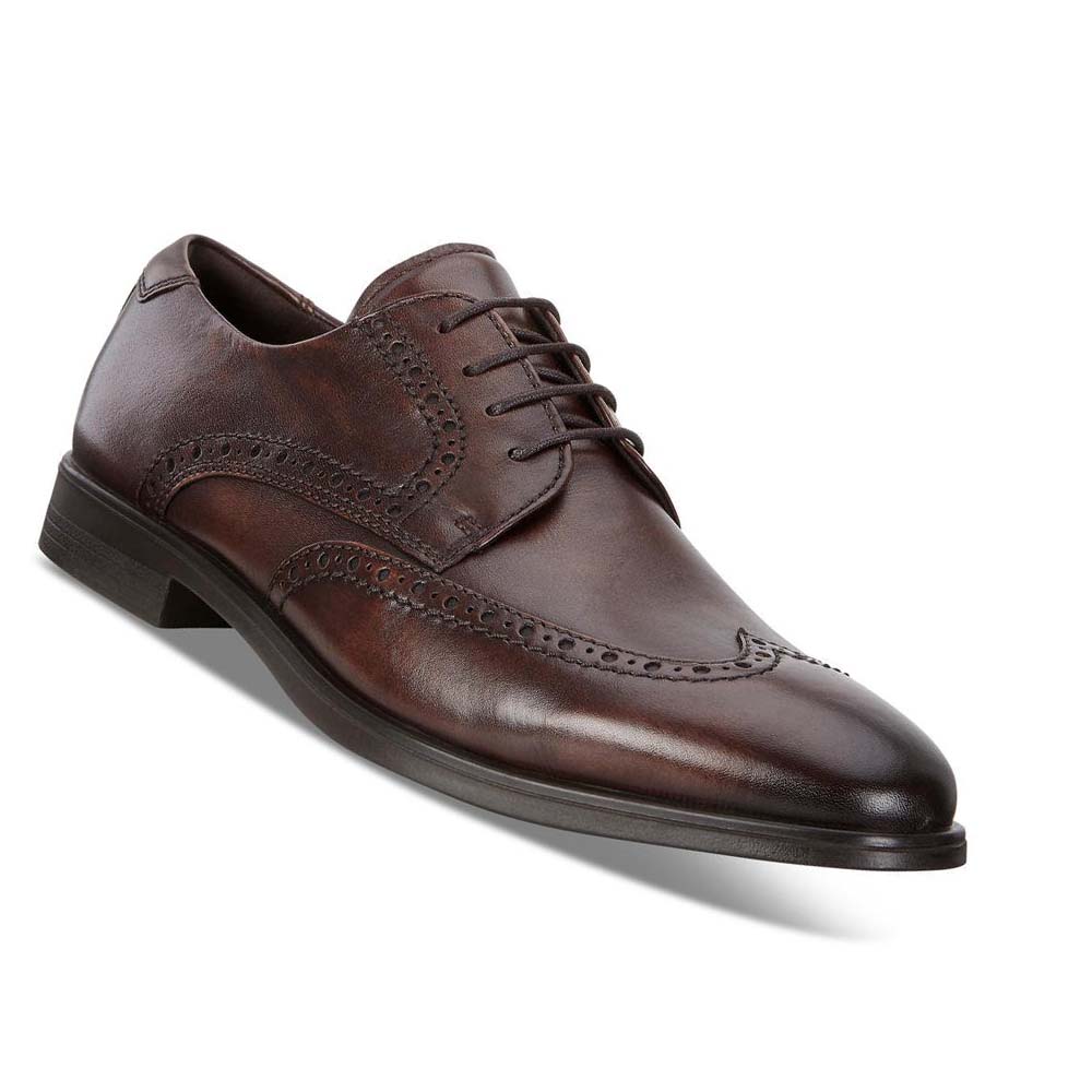 Zapatos de Vestir Ecco Melbourne Wingtip Tie Hombre Marrom | México 389FDN