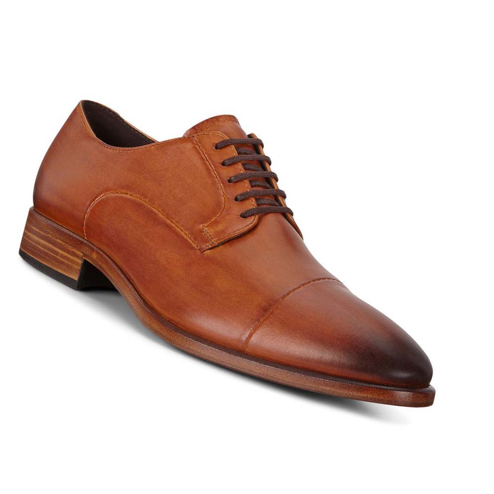 Zapatos de Vestir Ecco Vitrus Mondial Cap-toe Derby Hombre Naranjas | México 374EBC